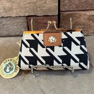 Spartina Stoddard Island black and cream coin purse NWT